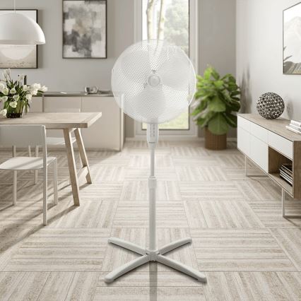ZEVENTI - Επιδαπέδιος ανεμιστήρας FLOW 45W/230V 120 cm λευκός