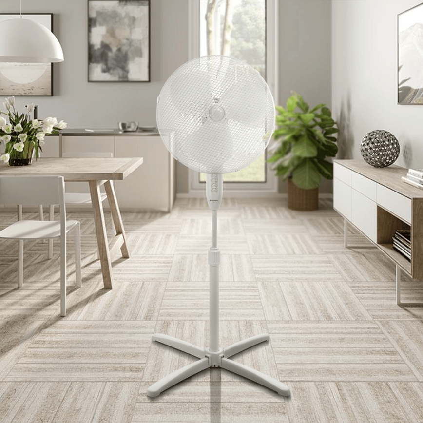 ZEVENTI - Επιδαπέδιος ανεμιστήρας FLOW 45W/230V 120 cm λευκός