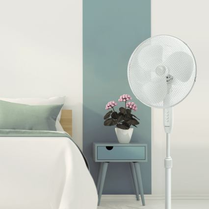 ZEVENTI - Επιδαπέδιος ανεμιστήρας FLOW 45W/230V 120 cm λευκός