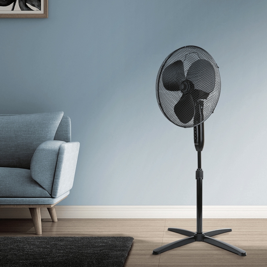 ZEVENTI - Ανεμιστήρας δαπέδου 40W/230V, διάμετρος 40 εκ., μαύρος