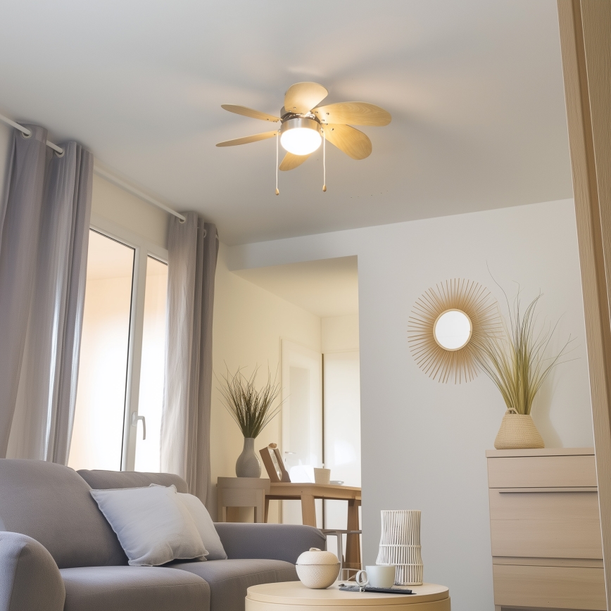 ZEVENTI - Ανεμιστήρας οροφής FAMARA 1xE14/60W/230V μπεζ