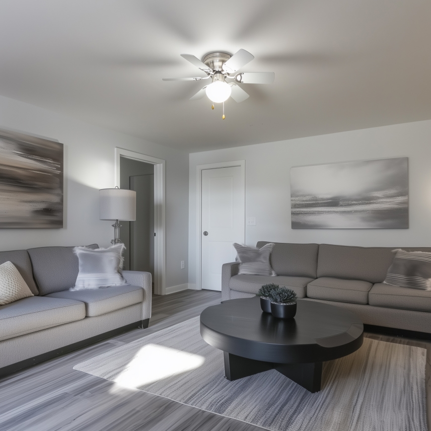 ZEVENTI - Ανεμιστήρας οροφής GALDANA 1xE27/60W/230V γκρι/λευκό