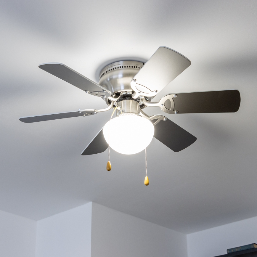 ZEVENTI - Ανεμιστήρας οροφής GALDANA 1xE27/60W/230V γκρι/λευκό