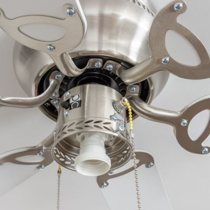 ZEVENTI - Ανεμιστήρας οροφής GALDANA 1xE27/60W/230V γκρι/λευκό