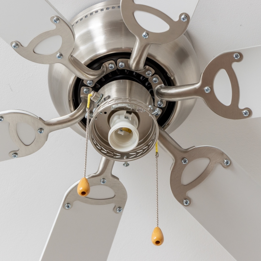 ZEVENTI - Ανεμιστήρας οροφής GALDANA 1xE27/60W/230V γκρι/λευκό