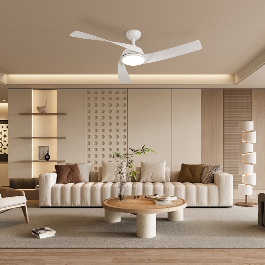 ZEVENTI - Ρυθμιζόμενος LED ανεμιστήρας οροφής AERYS LED/24W/230V 3000/4000/6000K Wi-Fi Tuya λευκός + τηλεχειριστήριο
