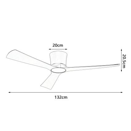 ZEVENTI - LED ρυθμιζόμενος ανεμιστήρας οροφής AUREX LED/24W/230V 3000/4000/6000K Wi-Fi Tuya λευκό + τηλεχειριστήριο