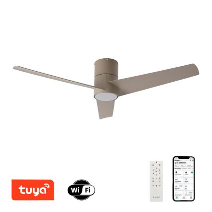 ZEVENTI - LED Ανεμιστήρας οροφής BARROSA LED/18W/230V 3000/4000/6000K Wi-Fi Tuya μπεζ + τηλεχειριστήριο