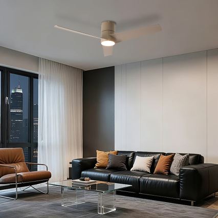 ZEVENTI - LED Ανεμιστήρας οροφής BARROSA LED/18W/230V 3000/4000/6000K Wi-Fi Tuya μπεζ + τηλεχειριστήριο