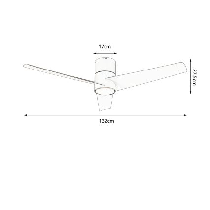 ZEVENTI - LED Ανεμιστήρας οροφής BARROSA LED/18W/230V 3000/4000/6000K Wi-Fi Tuya μπεζ + τηλεχειριστήριο