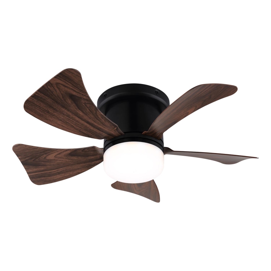 ZEVENTI - Ανεμιστήρας οροφής LED Dimmable MUNDAKA LED/10W/230V 3000-6500K καφέ + τηλεχειριστήριο