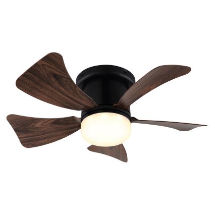 ZEVENTI - Ανεμιστήρας οροφής LED Dimmable MUNDAKA LED/10W/230V 3000-6500K καφέ + τηλεχειριστήριο