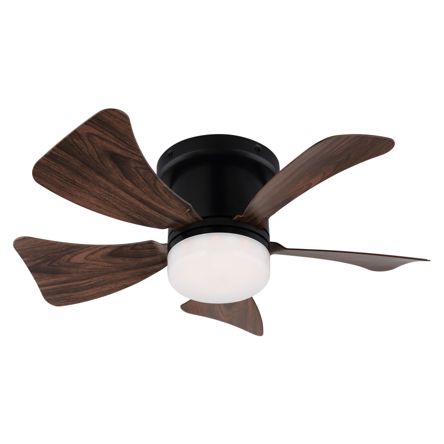 ZEVENTI - Ανεμιστήρας οροφής LED Dimmable MUNDAKA LED/10W/230V 3000-6500K καφέ + τηλεχειριστήριο