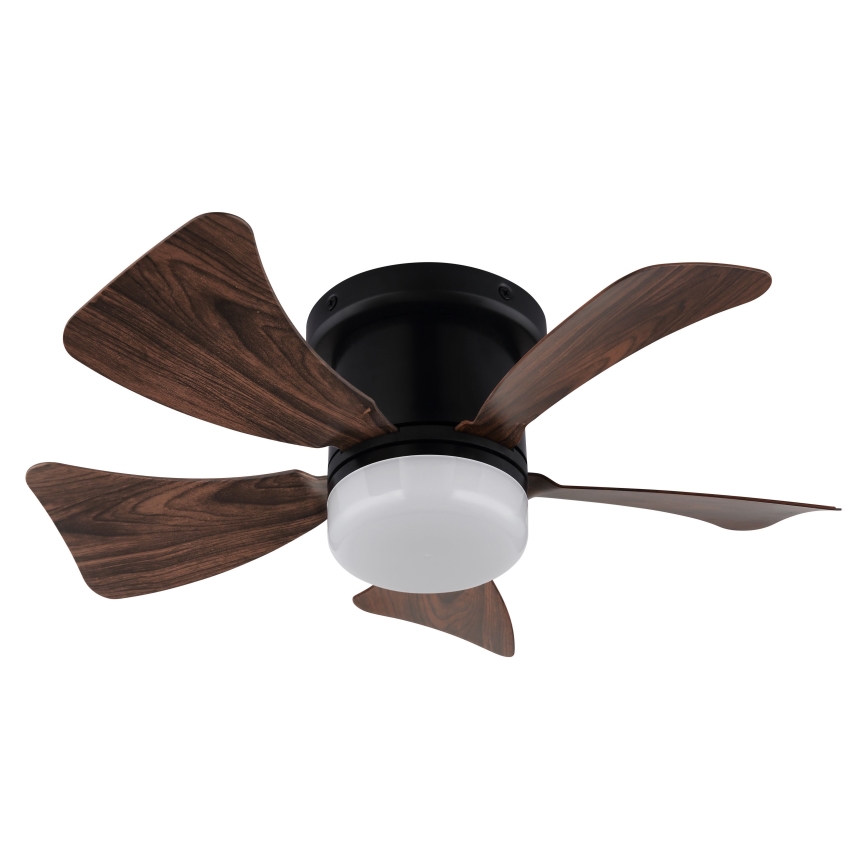 ZEVENTI - Ανεμιστήρας οροφής LED Dimmable MUNDAKA LED/10W/230V 3000-6500K καφέ + τηλεχειριστήριο