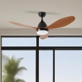 ZEVENTI - Ανεμιστήρας οροφής LED MURO LED/18W/230V 3000/4000/6000K Wi-Fi Tuya μαύρο + τηλεχειριστήριο
