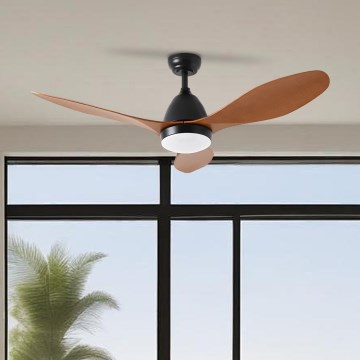 ZEVENTI - Ανεμιστήρας οροφής LED MURO LED/18W/230V 3000/4000/6000K Wi-Fi Tuya μαύρος + τηλεχειριστήριο