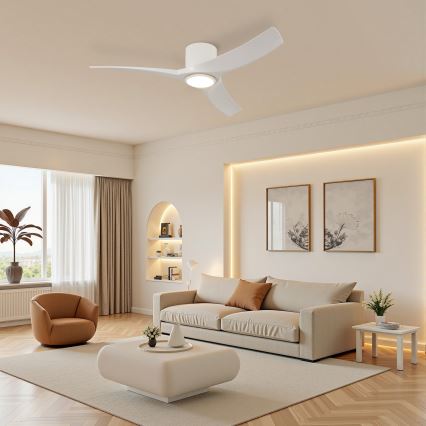 ZEVENTI - Ρυθμιζόμενος ανεμιστήρας οροφής LED ORBITO LED/24W/230V 3000/4000/6000K Wi-Fi Tuya λευκός + τηλεχειριστήριο