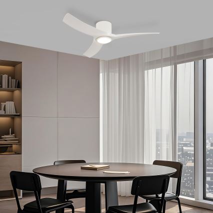 ZEVENTI - Ρυθμιζόμενος ανεμιστήρας οροφής LED ORBITO LED/24W/230V 3000/4000/6000K Wi-Fi Tuya λευκός + τηλεχειριστήριο