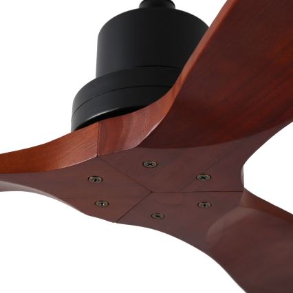 ZEVENTI - Ανεμιστήρας οροφής LIONI Wi-Fi Tuya μαύρο/δρυς + τηλεχειριστήριο