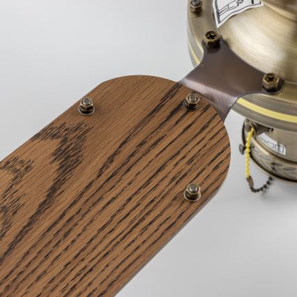 ZEVENTI - Ανεμιστήρας οροφής NAVAGIO 1xE27/60W/230V καφέ