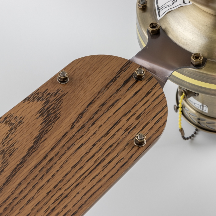 ZEVENTI - Ανεμιστήρας οροφής NAVAGIO 1xE27/60W/230V καφέ