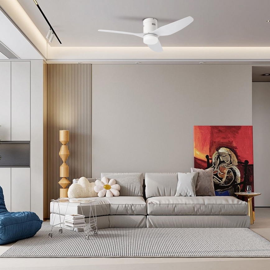 ZEVENTI - Ανεμιστήρας οροφής LED PADUA LED/18W/230V 3000/4000/6000K Wi-Fi Tuya λευκός + τηλεχειριστήριο