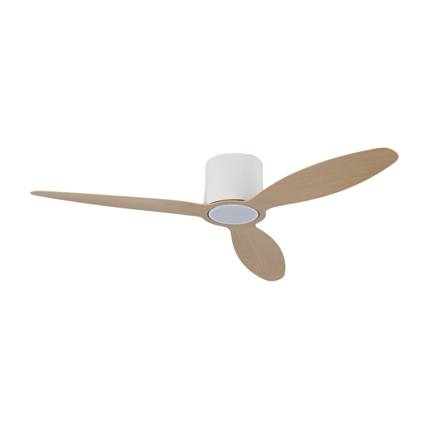 ZEVENTI - Ρυθμιζόμενος ανεμιστήρας οροφής LED VENTORA LED/24W/230V 3000/4000/6000K Wi-Fi Tuya λευκό/δρυς + τηλεχειριστήριο