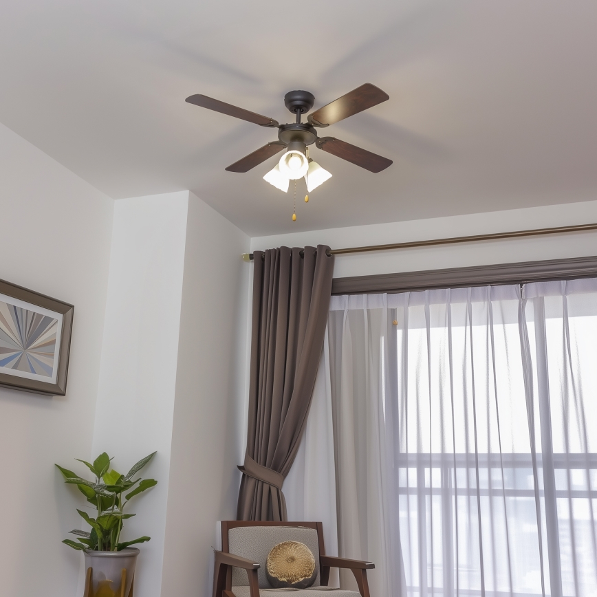 ZEVENTI - Ανεμιστήρας οροφής ZURRIOLA 3xE27/60W/230V