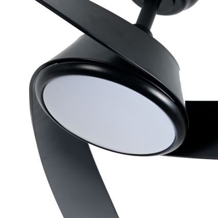 ZEVENTI - LED ανεμιστήρας οροφής AERYS με ρυθμιζόμενο φως LED/24W/230V 3000/4000/6000K Wi-Fi Tuya μαύρος + τηλεχειριστήριο