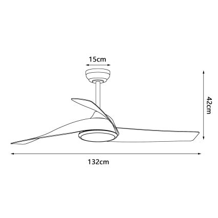 ZEVENTI - LED ανεμιστήρας οροφής AERYS με ρυθμιζόμενο φως LED/24W/230V 3000/4000/6000K Wi-Fi Tuya μαύρος + τηλεχειριστήριο
