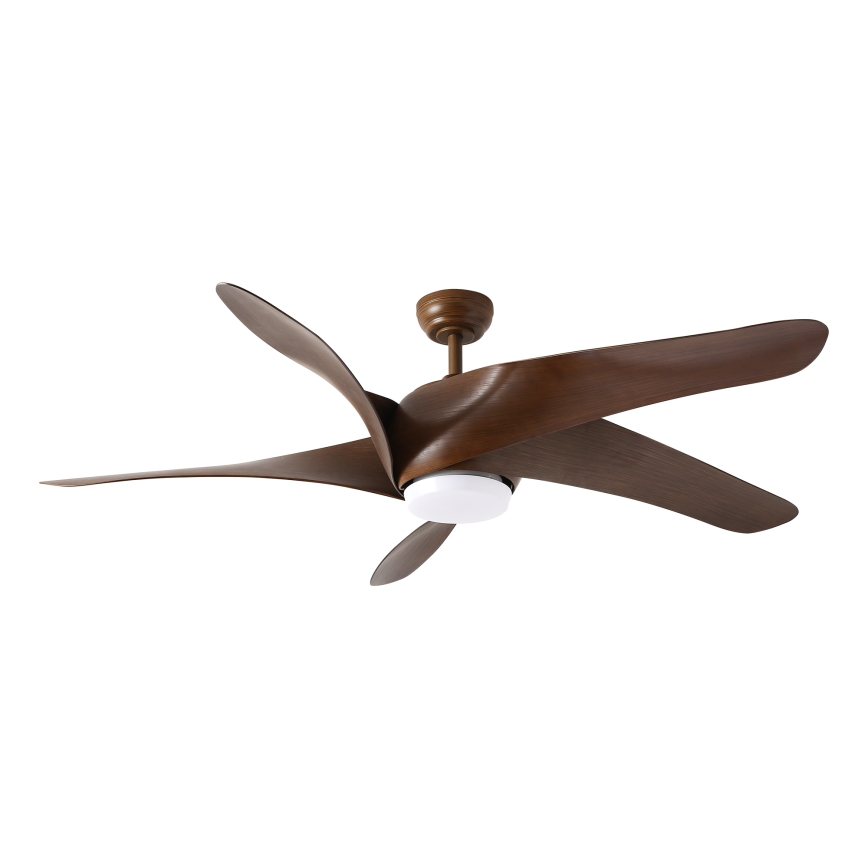 ZEVENTI - LED Ανεμιστήρας οροφής LUCCA LED/18W/230V 3000/4000/6000K Wi-Fi Tuya καφέ + τηλεχειριστήριο