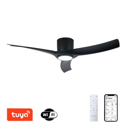 ZEVENTI - LED ρυθμιζόμενος ανεμιστήρας οροφής ORBITO LED/24W/230V 3000/4000/6000K Wi-Fi Tuya μαύρος + τηλεχειριστήριο