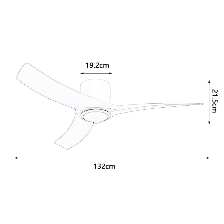 ZEVENTI - LED ρυθμιζόμενος ανεμιστήρας οροφής ORBITO LED/24W/230V 3000/4000/6000K Wi-Fi Tuya μαύρος + τηλεχειριστήριο