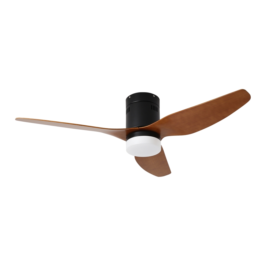 ZEVENTI - Ανεμιστήρας οροφής LED PADUA LED/18W/230V 3000/4000/6000K Wi-Fi Tuya μαύρο/καφέ + τηλεχειριστήριο