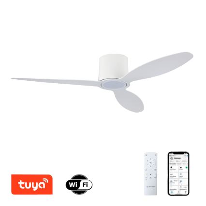 ZEVENTI - Ρυθμιζόμενος ανεμιστήρας οροφής LED VENTORA LED/24W/230V 3000/4000/6000K Wi-Fi Tuya λευκός + τηλεχειριστήριο
