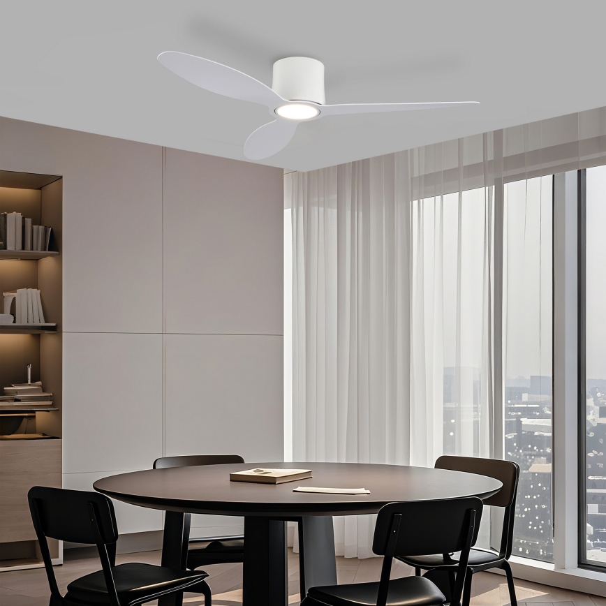 ZEVENTI - Ρυθμιζόμενος ανεμιστήρας οροφής LED VENTORA LED/24W/230V 3000/4000/6000K Wi-Fi Tuya λευκός + τηλεχειριστήριο