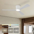 ZEVENTI - LED ρυθμιζόμενος ανεμιστήρας οροφής AUREX LED/24W/230V 3000/4000/6000K Wi-Fi Tuya λευκό + τηλεχειριστήριο