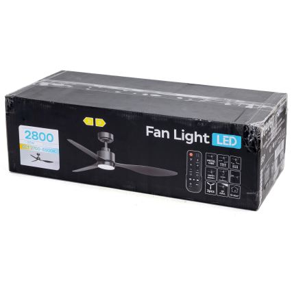 ZEVENTI - Ρυθμιζόμενος LED ανεμιστήρας οροφής ULUWATU LED/20W/230V 2700-6500K 132 cm μαύρος + τηλεχειριστήριο