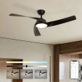 ZEVENTI - Ρυθμιζόμενος ανεμιστήρας οροφής LED AERYS LED/24W/230V 3000/4000/6000K Wi-Fi Tuya μαύρος + τηλεχειριστήριο