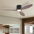 ZEVENTI - Ρυθμιζόμενος ανεμιστήρας οροφής LED VENTORA LED/24W/230V 3000/4000/6000K Wi-Fi Tuya μαύρο/καρυδιά + τηλεχειριστήριο
