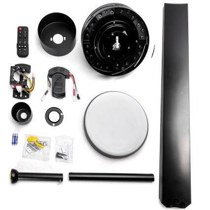 ZEVENTI - Ρυθμιζόμενος LED ανεμιστήρας οροφής WALKIKI LED/24W/230V 2700-6500K 165 cm μαύρος + τηλεχειριστήριο