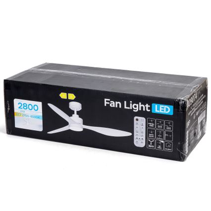 ZEVENTI - Ανεμιστήρας οροφής ULUWATU με LED και ρύθμιση φωτεινότητας LED/20W/230V 2700-6500K 132cm λευκός + τηλεχειριστήριο