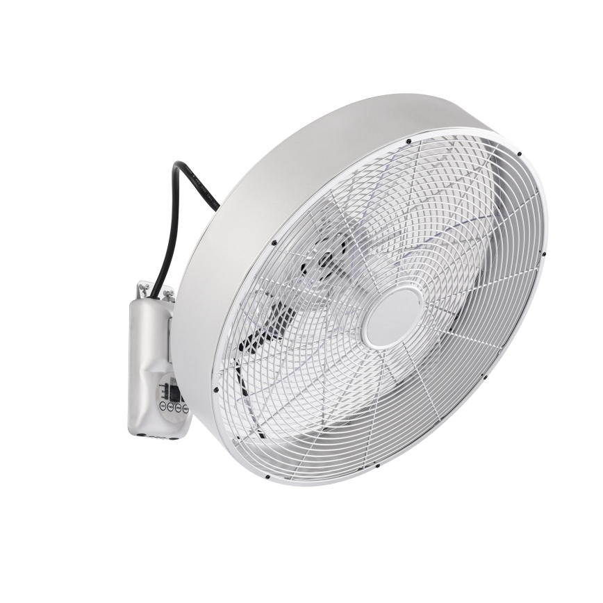 ZEVENTI - Επιτοίχιος ανεμιστήρας FANNY 50W/230V ματ χρώμιο + τηλεχειριστήριο