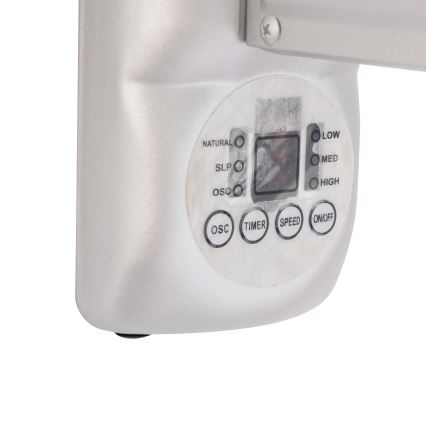 ZEVENTI - Επιτοίχιος ανεμιστήρας FANNY 50W/230V ματ χρώμιο + τηλεχειριστήριο