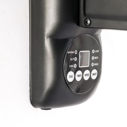 ZEVENTI - Επιτοίχιος ανεμιστήρας FANNY 50W/230V διάμ. 45 εκ. μαύρος + τηλεχειριστήριο