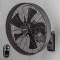 ZEVENTI - Επιτοίχιος ανεμιστήρας FREEZE 50W/230V Ø 45 cm μαύρο/καφέ + τηλεχειριστήριο