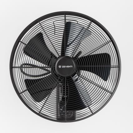 ZEVENTI - Επιτοίχιος ανεμιστήρας FREEZE 50W/230V Ø 45 cm μαύρος + τηλεχειριστήριο