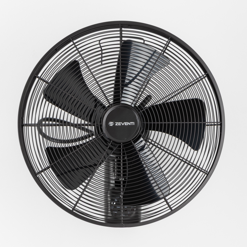 ZEVENTI - Επιτοίχιος ανεμιστήρας FREEZE 50W/230V Ø 45 cm μαύρος + τηλεχειριστήριο