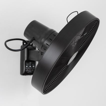 ZEVENTI - Επιτοίχιος ανεμιστήρας FREEZE 50W/230V Ø 45 cm μαύρος + τηλεχειριστήριο
