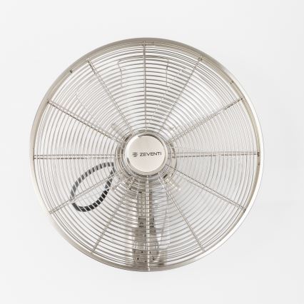 ZEVENTI - Επιτοίχιος ανεμιστήρας FREEZE 50W/230V διάμ. 45 cm ματ χρώμιο + τηλεχειριστήριο
